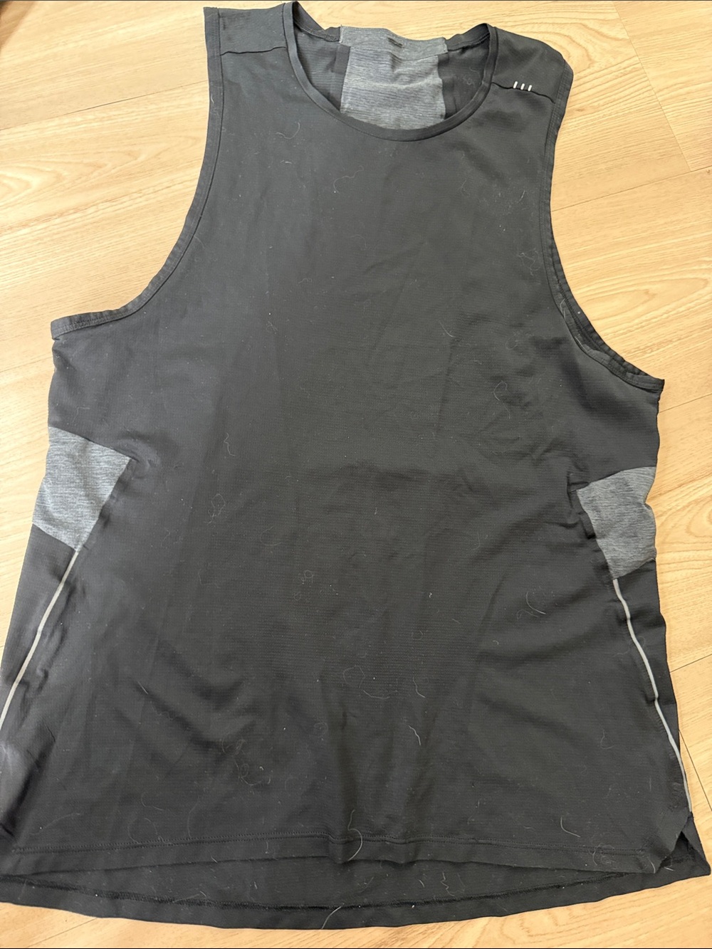 Lululemon Peloton Men's Black Athletic Tank with Grey Accents